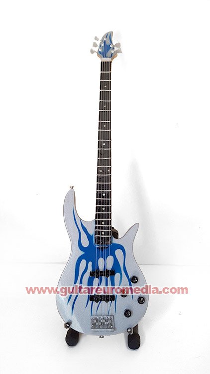 Guitare miniature basse « blue flame » Robert Trujillo Metallica 